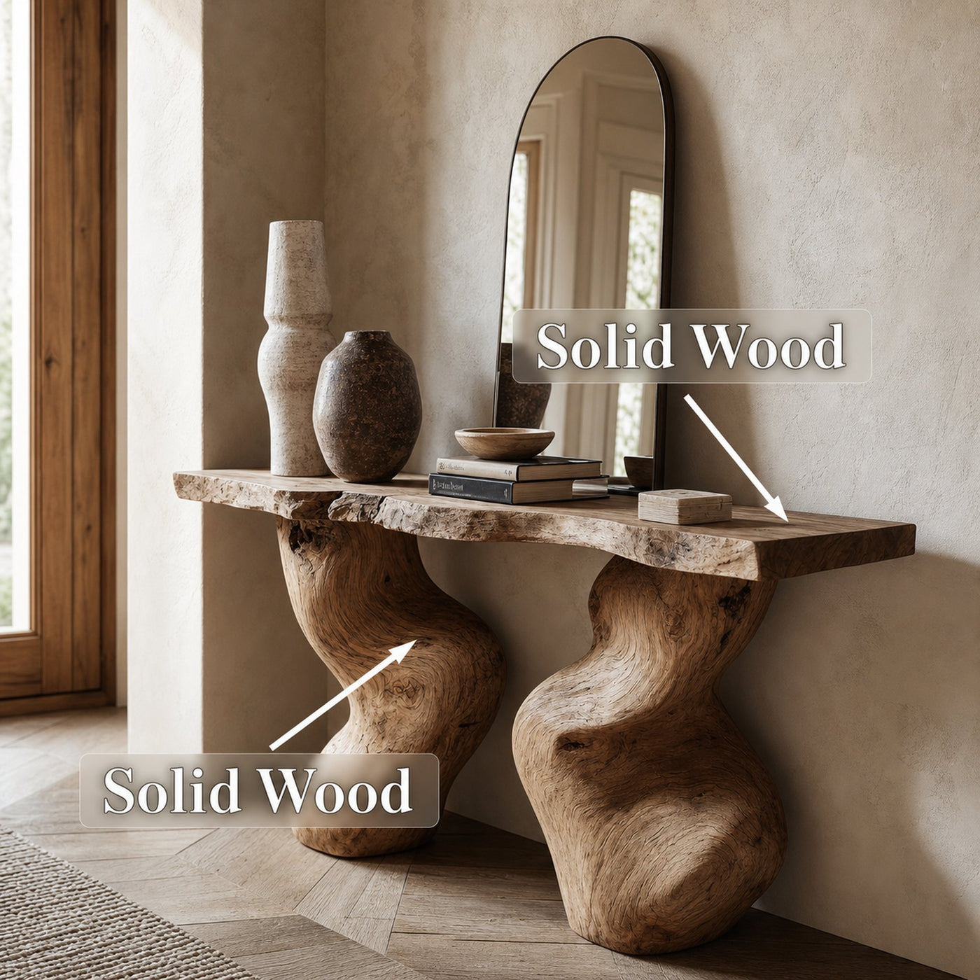 Entryway Table Solid Wood - product view 6