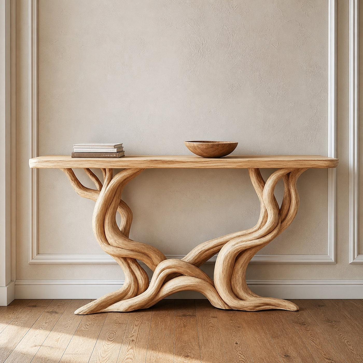 Farmhouse Console Table Solid Wood Handmade Gift