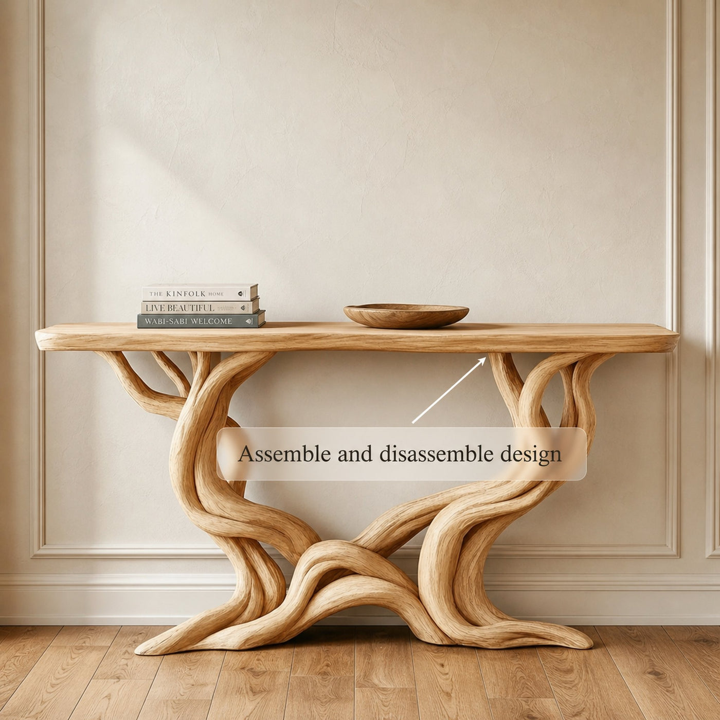 Farmhouse Console Table Solid Wood Handmade Gift - product view 6