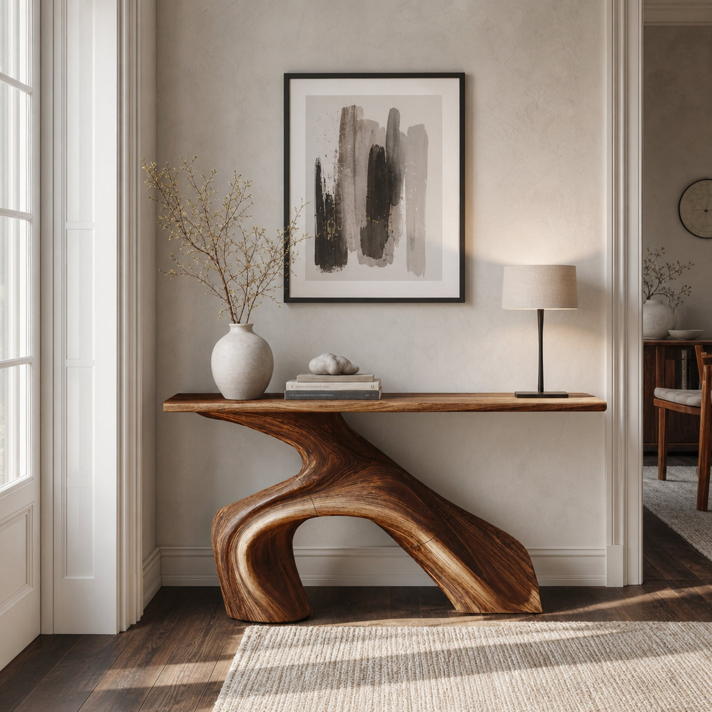 Farmhouse Live Edge Console Table Entryway Decor - product view 6