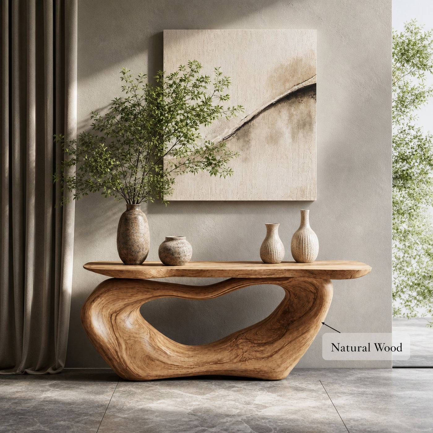 Farmhouse Live Edge Desk Entryway - product view 5