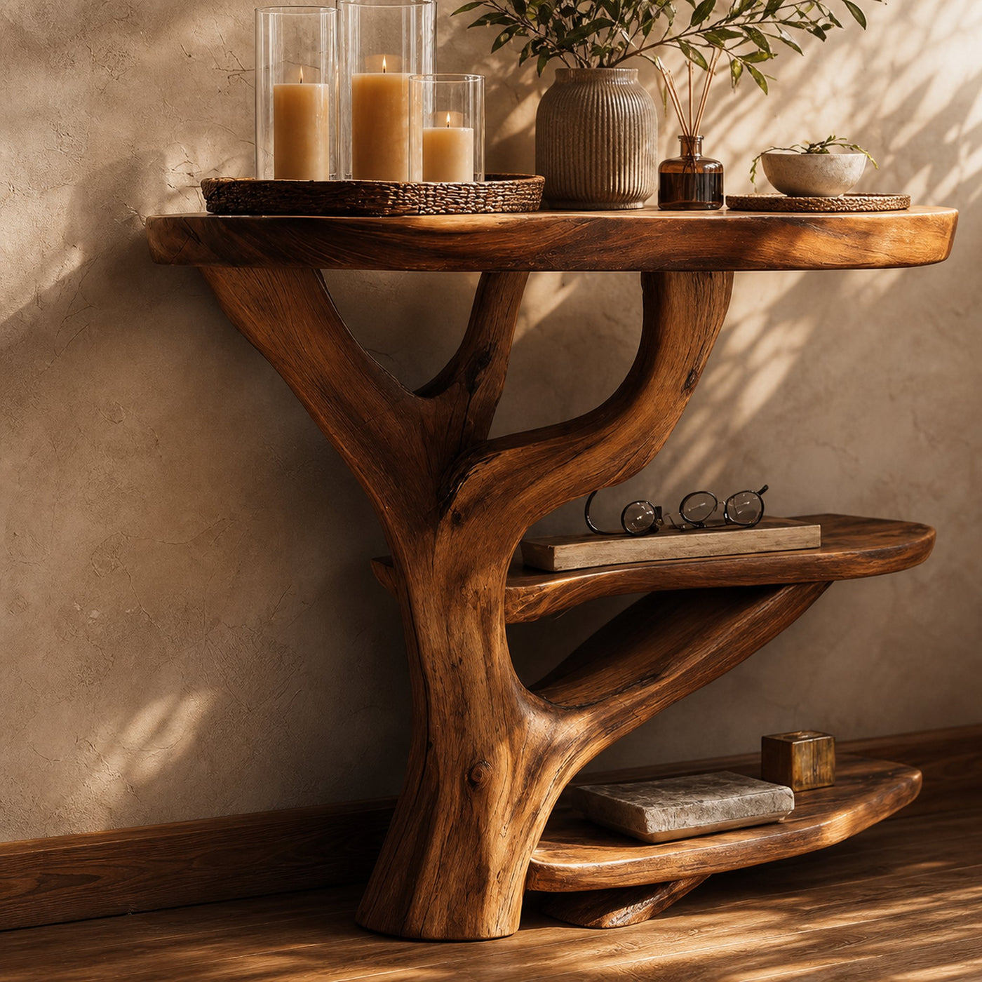 Farmhouse Live Edge Entryway Table For Bedroom Farmhouse Home Decor - product view 3