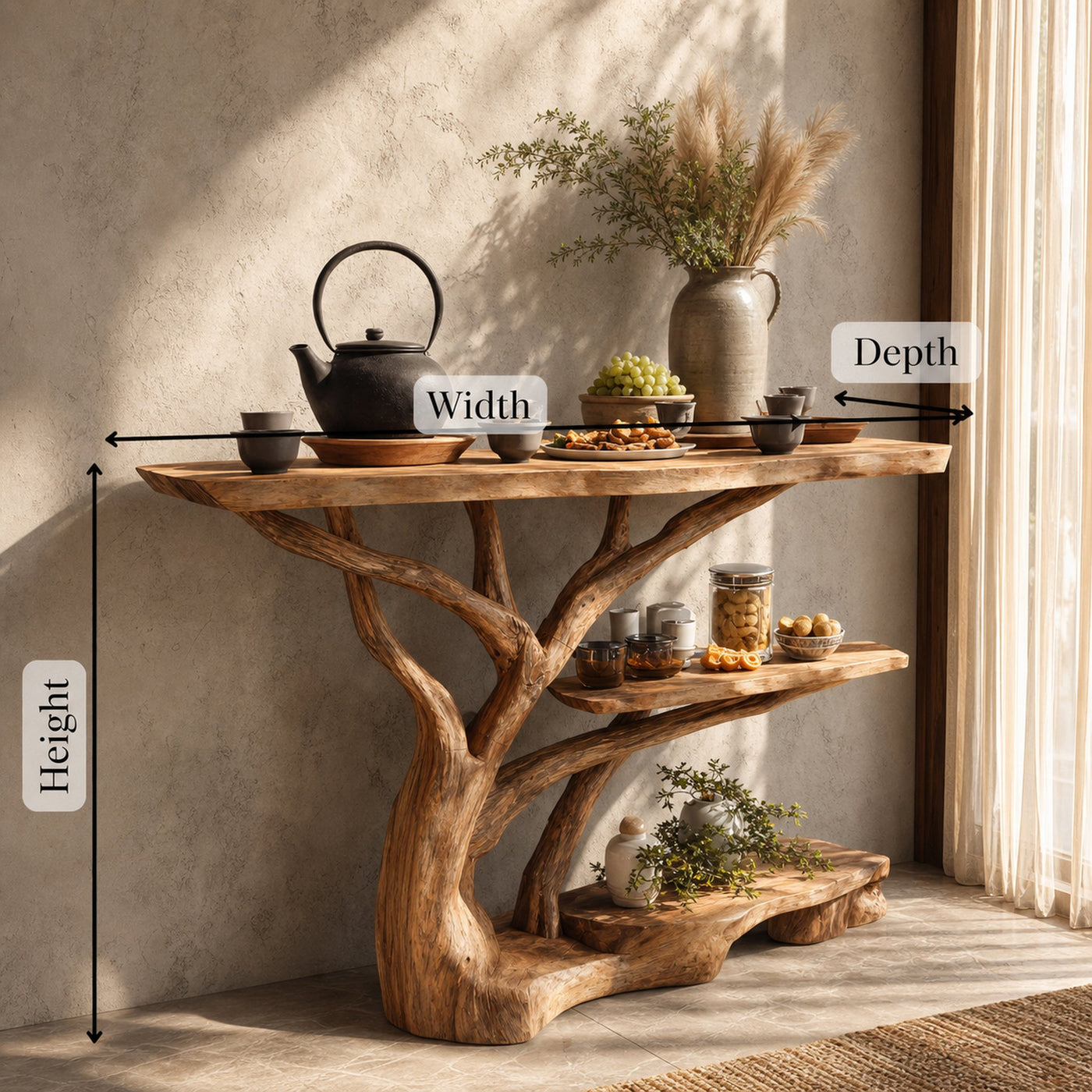 Farmhouse Solid Wood Console Table For Cozy Entryway Furniture Design - product view 6