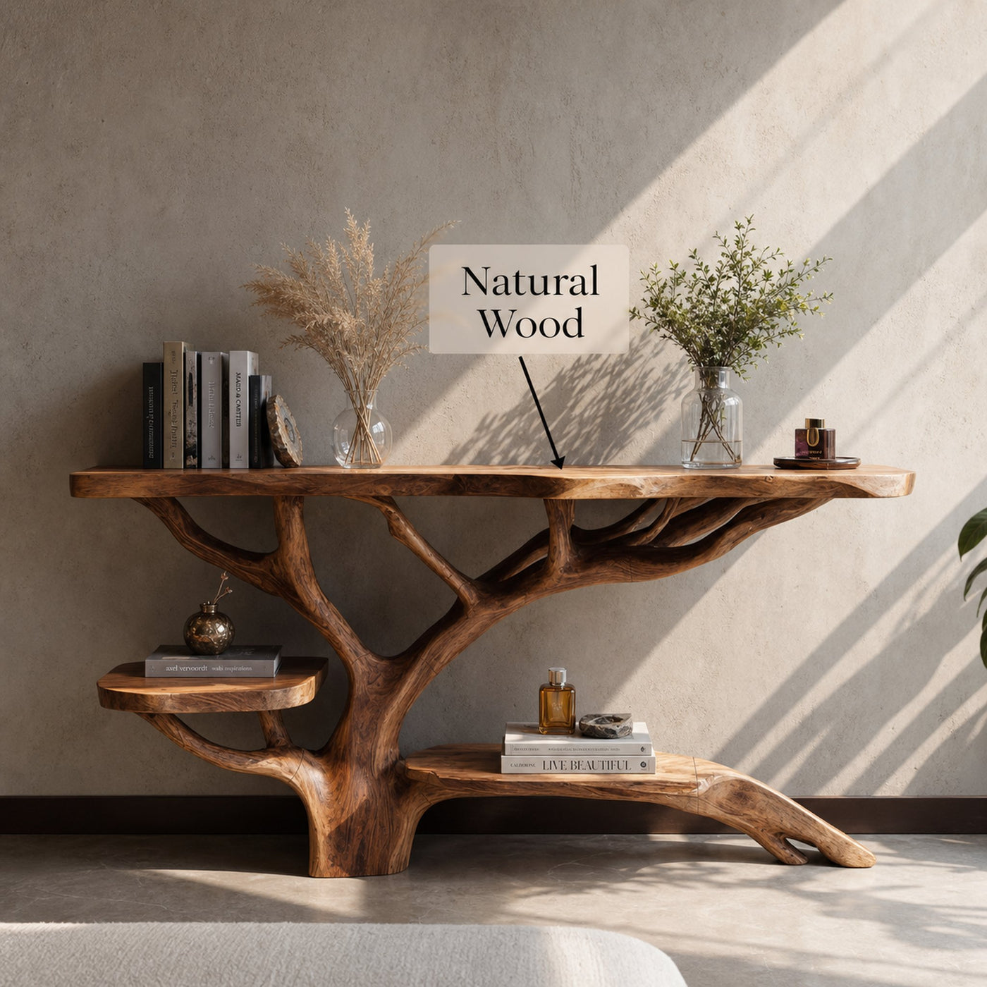 Farmhouse Solid Wood Console Table For Cozy Rustic Home Interior - product view 5