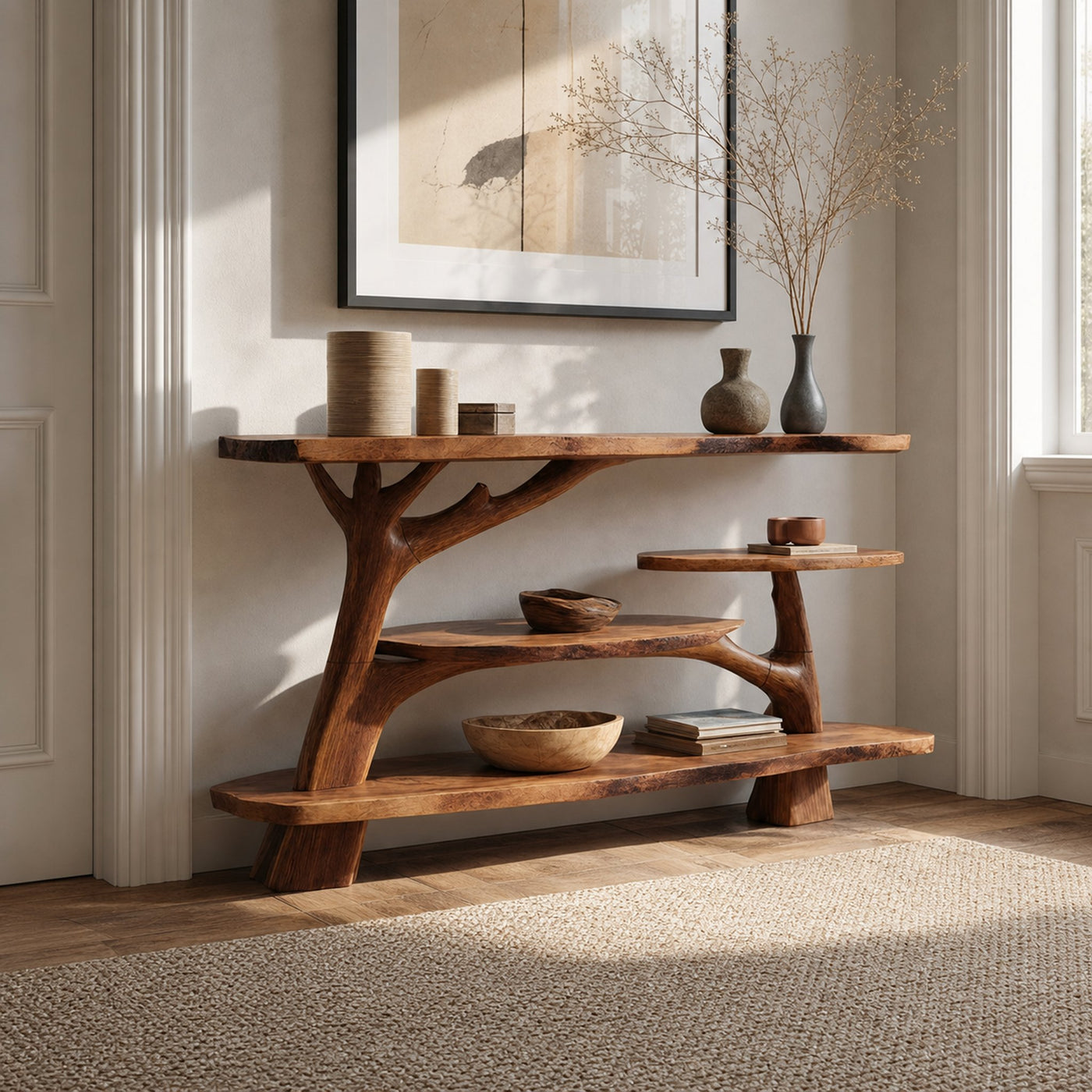 Farmhouse Solid Wood Console Table For Entryway Furniture Decor - product view 6