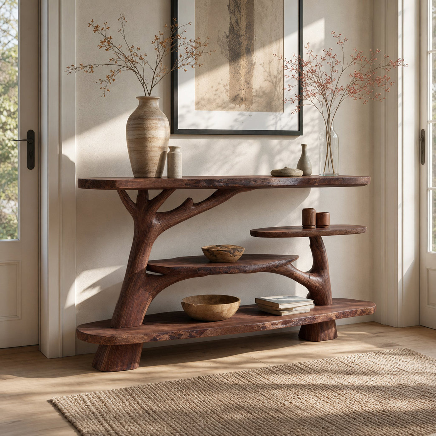 Farmhouse Solid Wood Console Table For Entryway Furniture Decor - product view 7