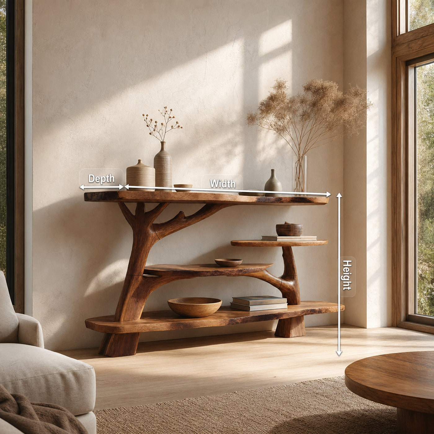 Farmhouse Solid Wood Console Table For Entryway Furniture Decor - product view 8
