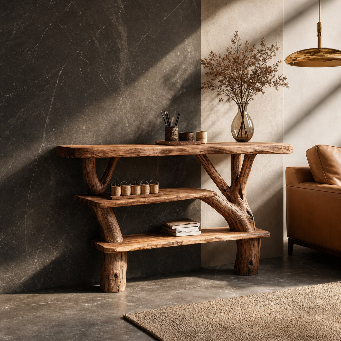 Farmhouse Solid Wood Console Table For Living Room Furniture Decor - product view 6