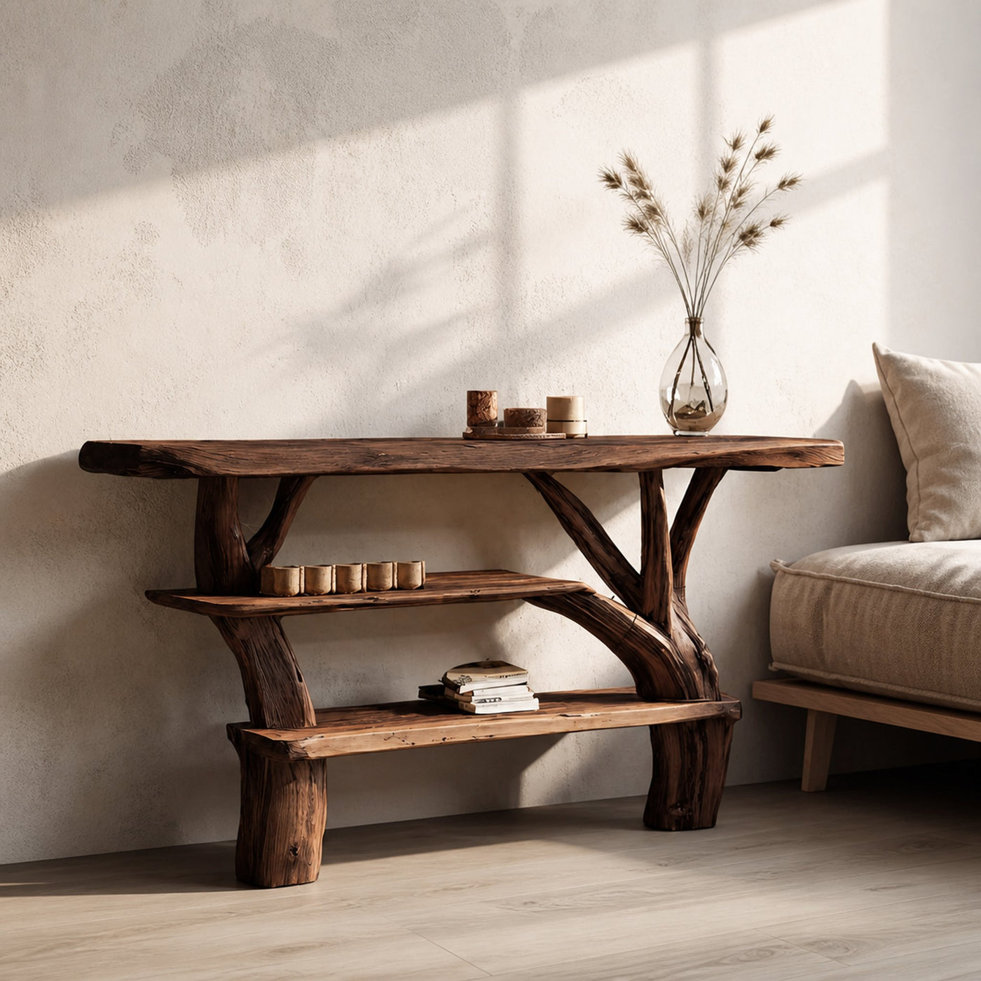 Farmhouse Solid Wood Console Table For Living Room Furniture Decor - product view 7