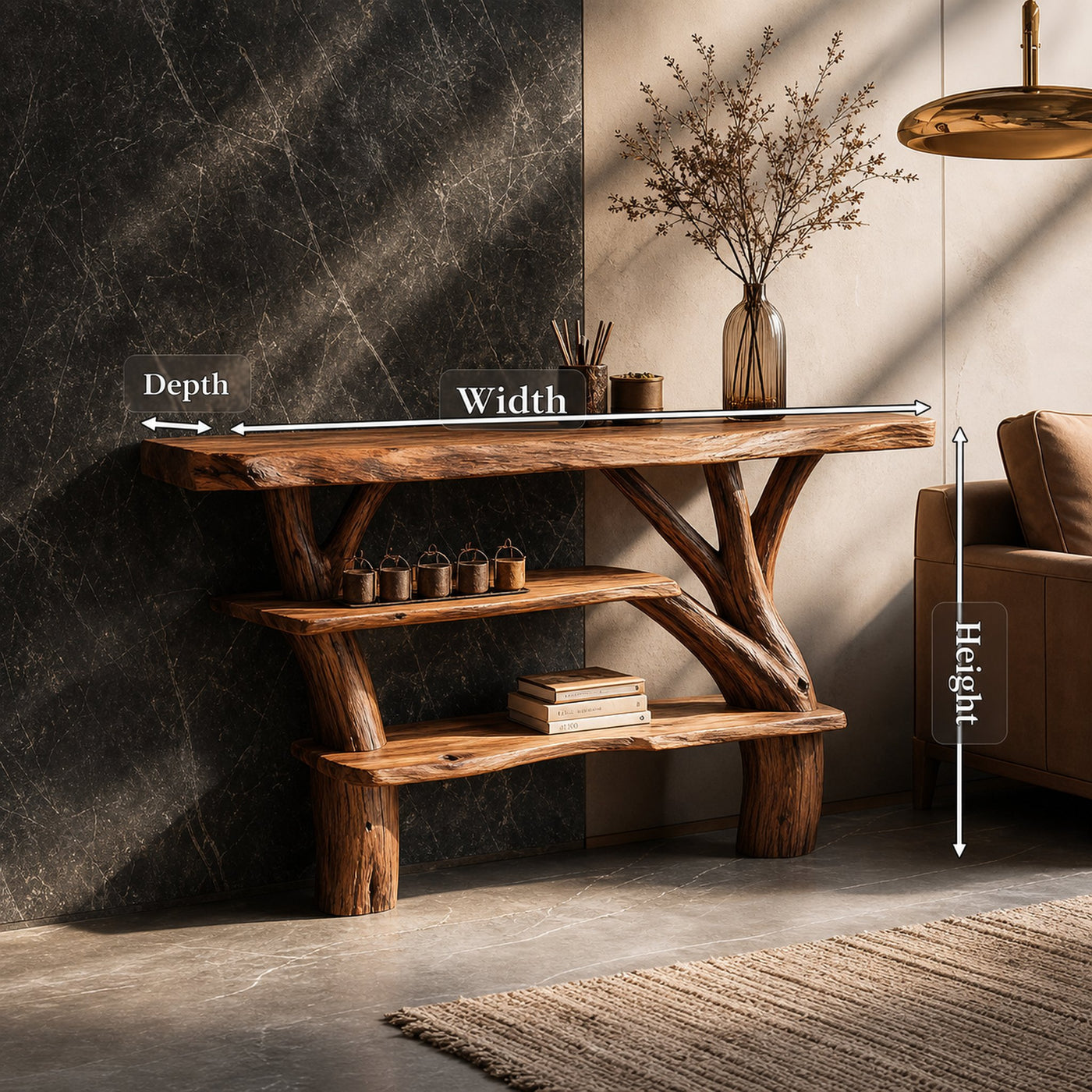 Farmhouse Solid Wood Console Table For Living Room Furniture Decor - product view 8