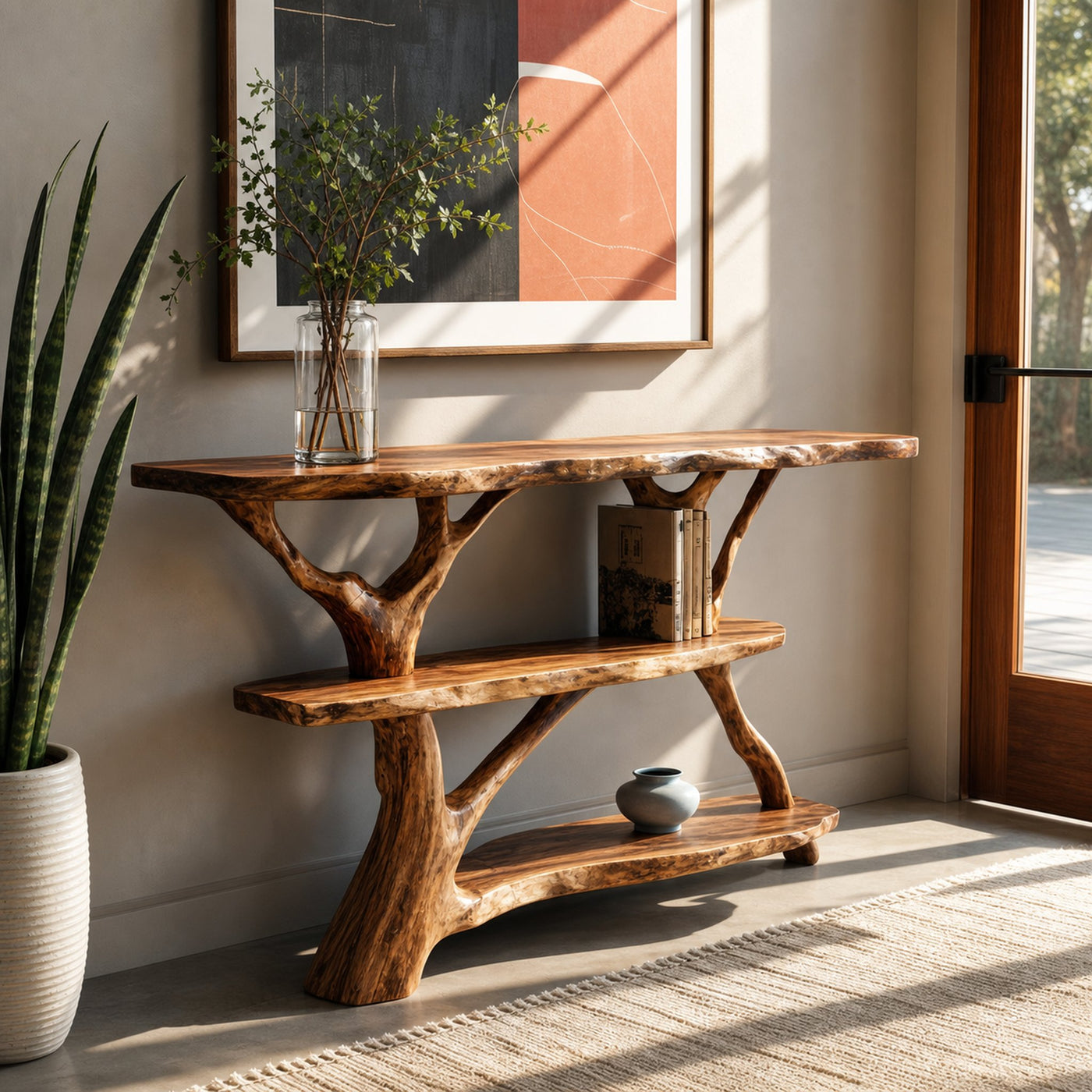 Farmhouse Solid Wood Console Table For Modern Rustic Furniture Style - product view 6