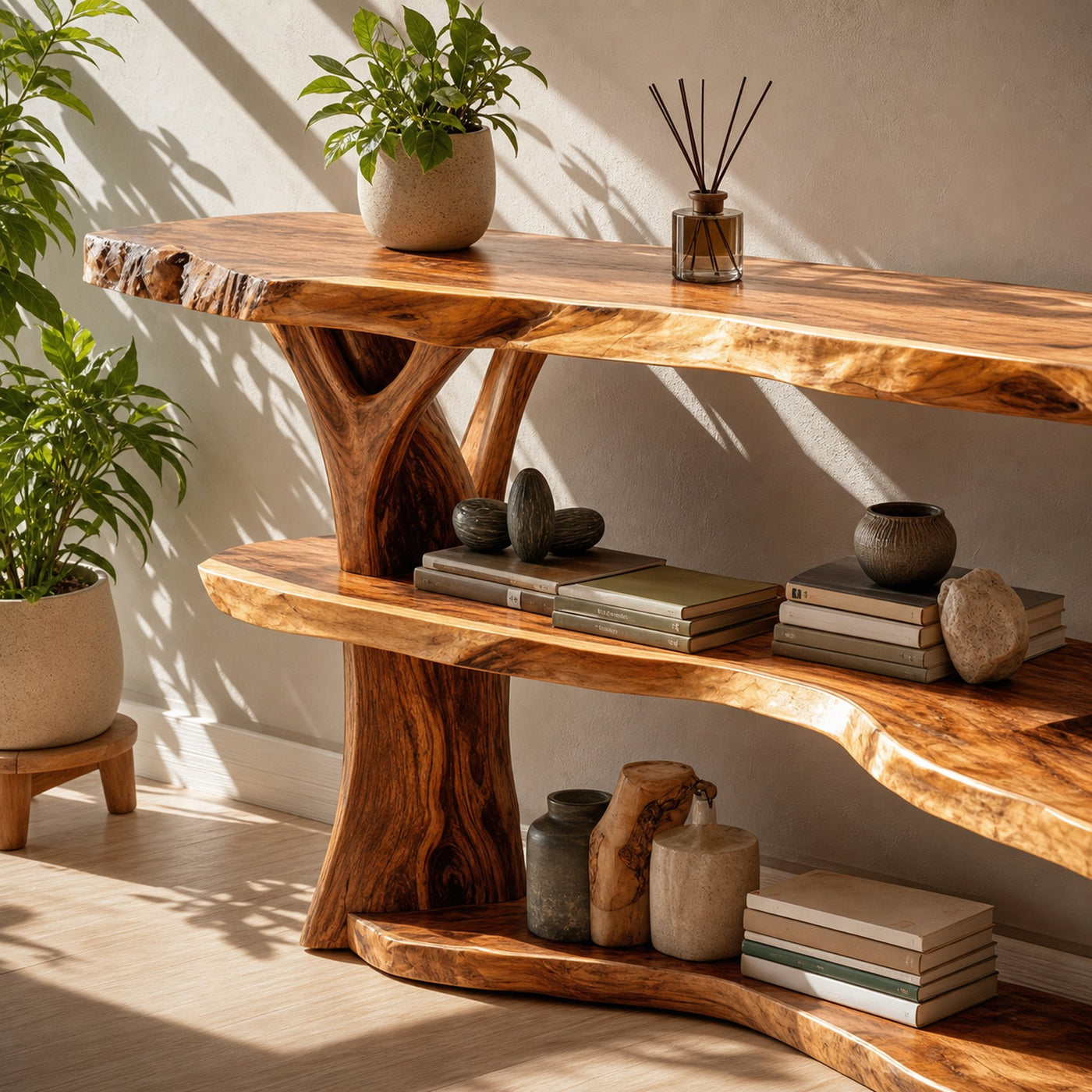 Farmhouse Solid Wood Console Table For Rustic Entryway Home Design - product view 3