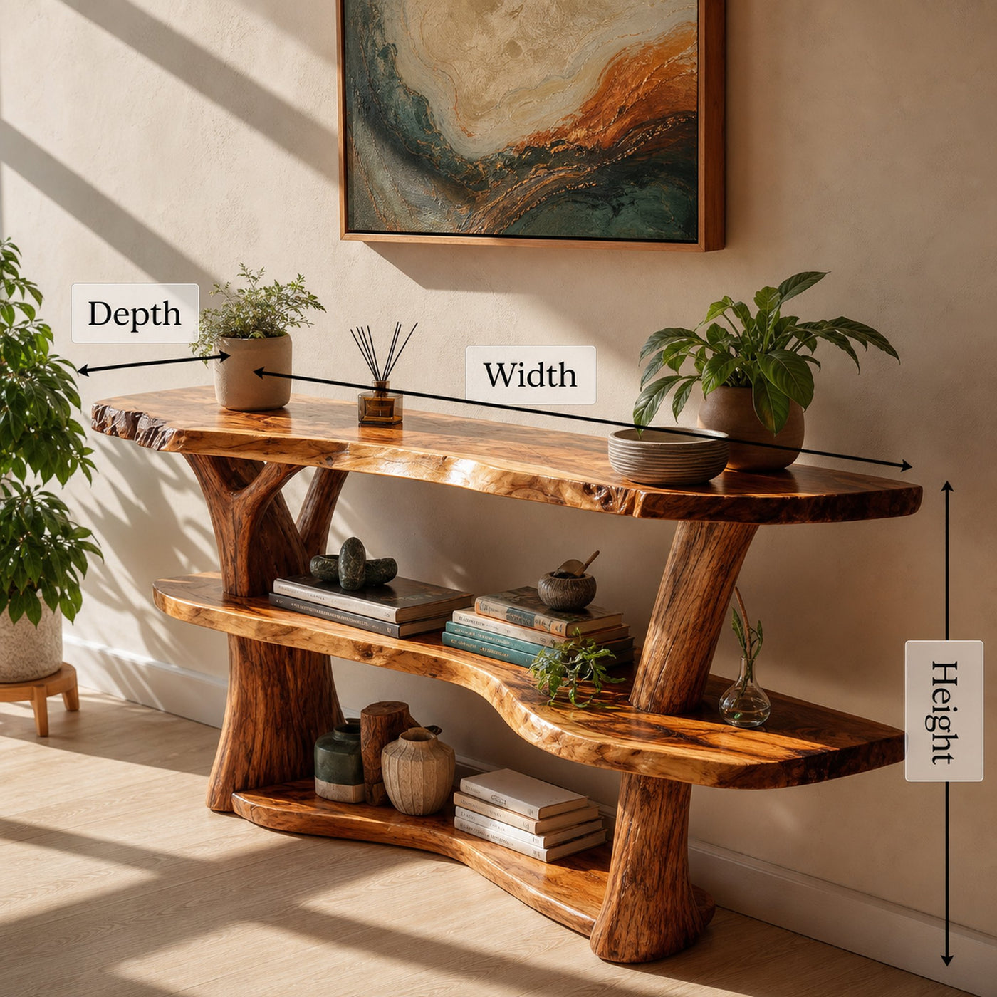 Farmhouse Solid Wood Console Table For Rustic Entryway Home Design - product view 6