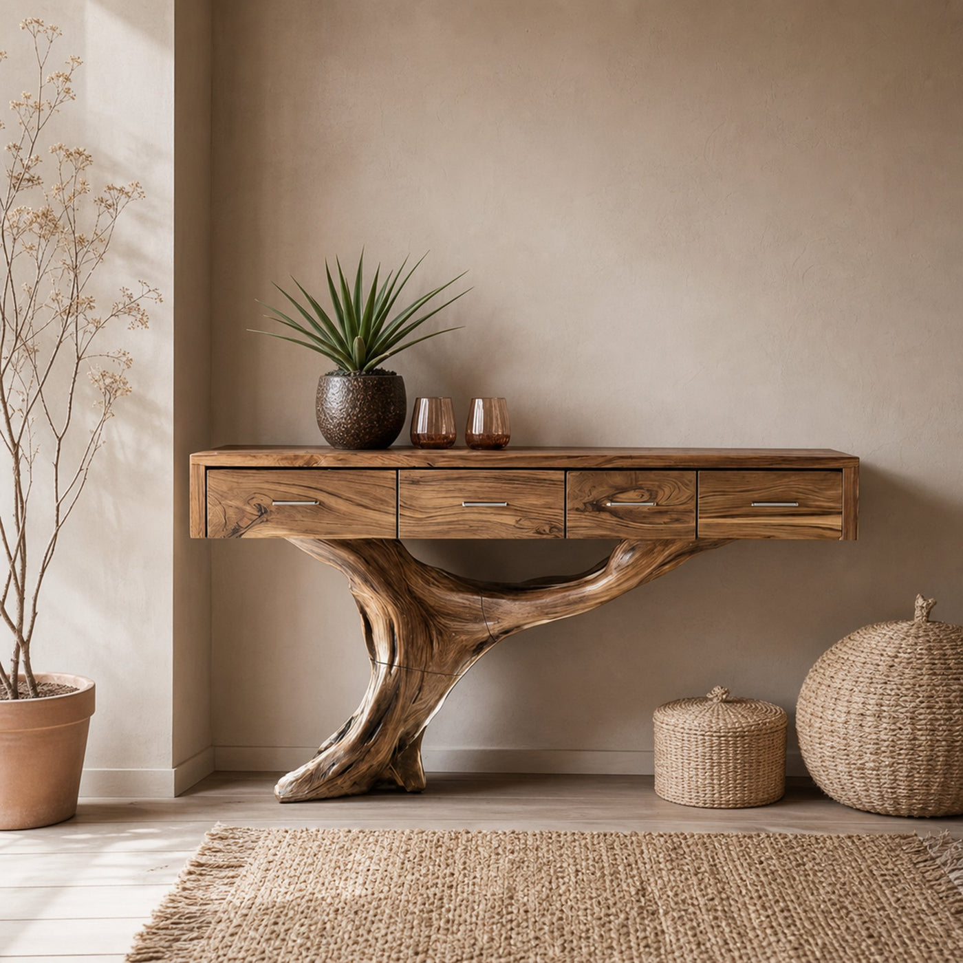 Farmhouse Solid Wood Dressing Table For Bedroom Decor And Storage - product view 6