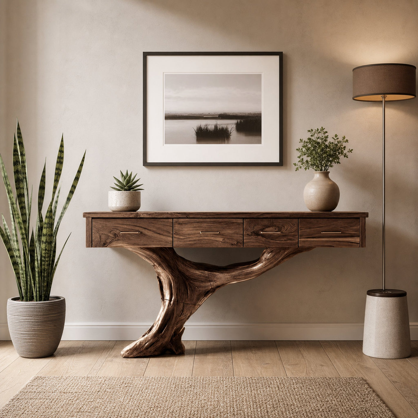 Farmhouse Solid Wood Dressing Table For Bedroom Decor And Storage - product view 7
