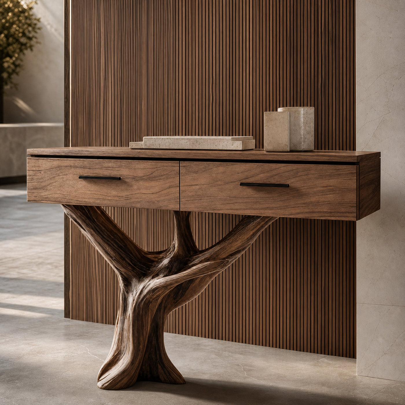 Farmhouse Solid Wood Dressing Table For Bedroom Rustic Storage - product view 3