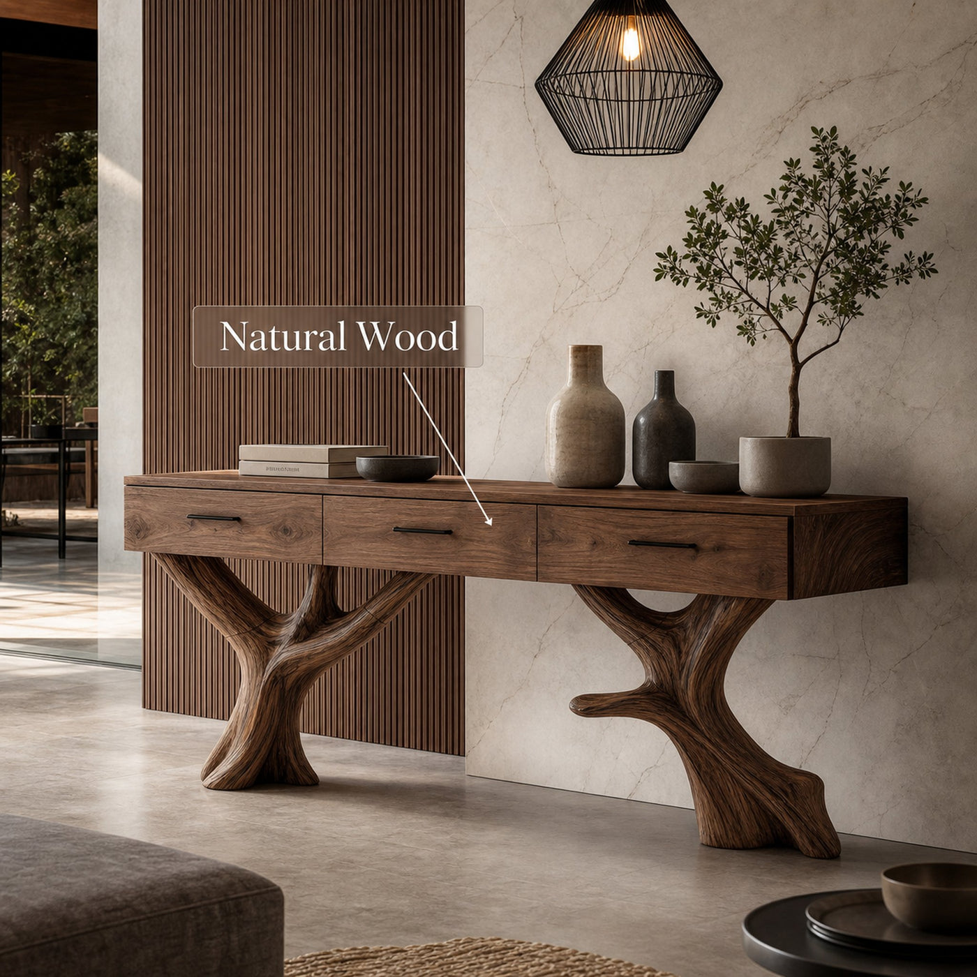 Farmhouse Solid Wood Dressing Table For Bedroom Rustic Storage - product view 5