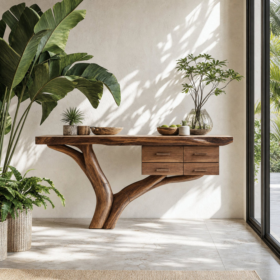 Farmhouse Solid Wood Dressing Table For Furniture Decor Country