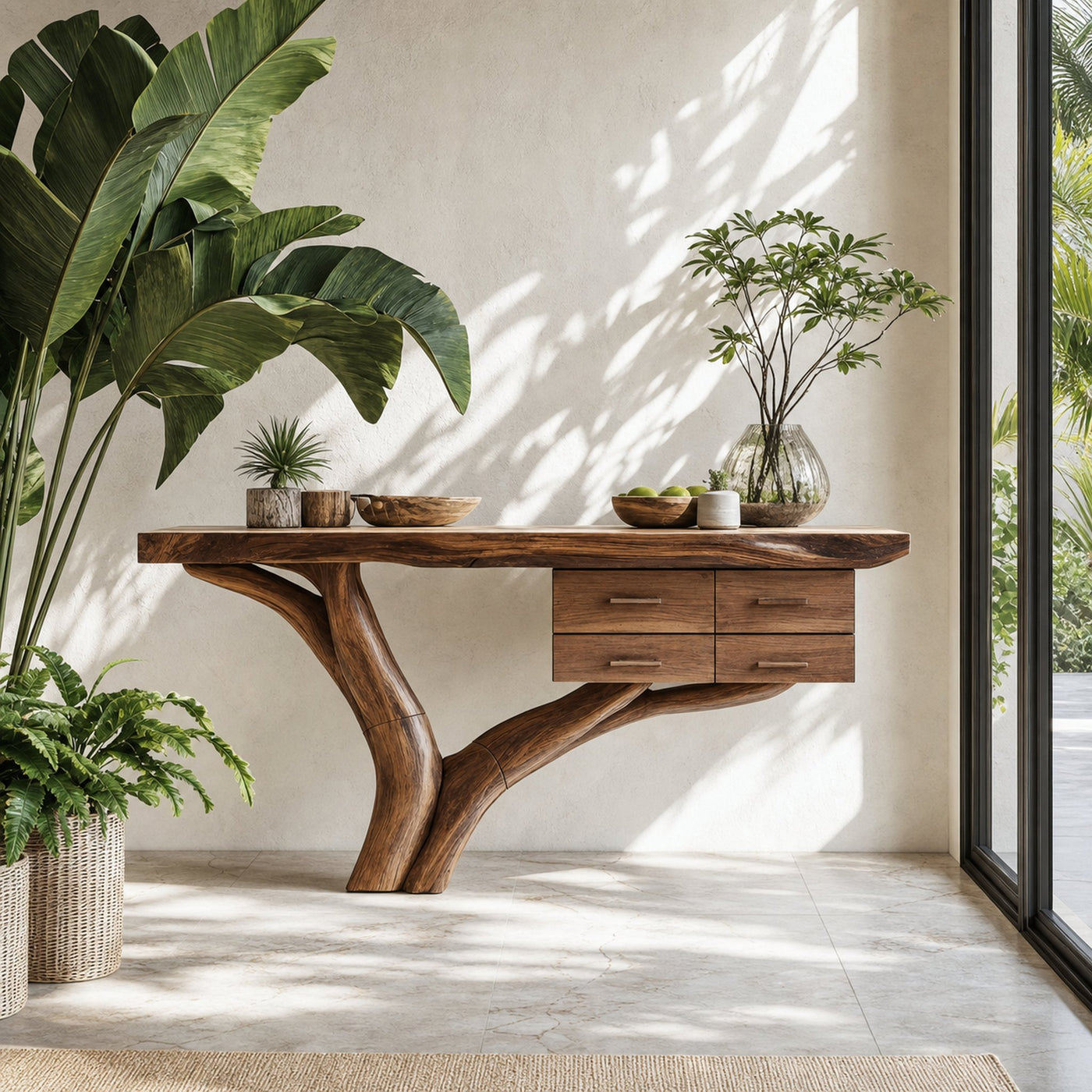 Farmhouse Solid Wood Dressing Table For Furniture Decor Country