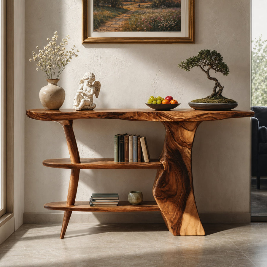 Farmhouse Solid Wood Entryway Console For Bedroom Design