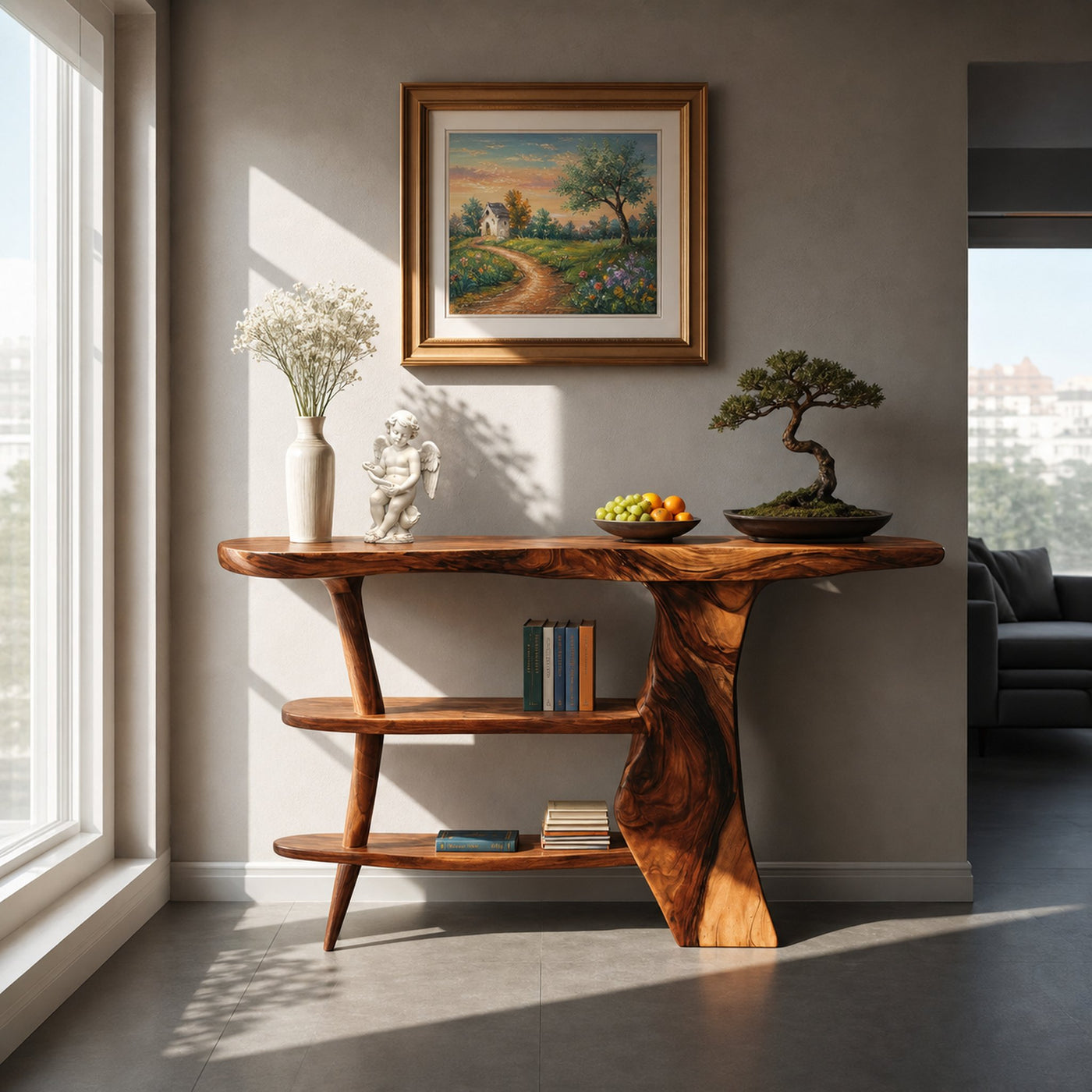 Farmhouse Solid Wood Entryway Console For Bedroom Design - product view 2
