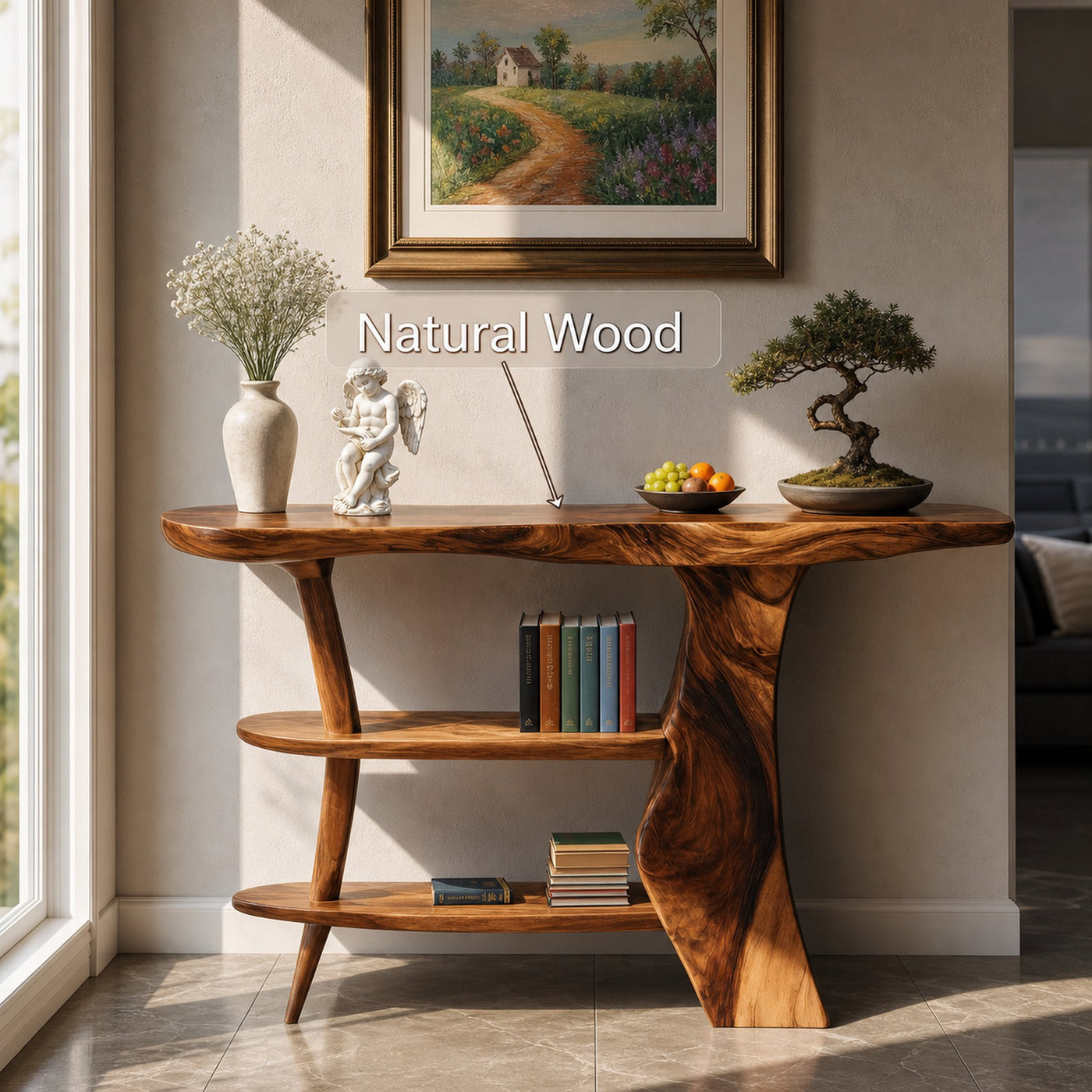 Farmhouse Solid Wood Entryway Console For Bedroom Design - product view 5