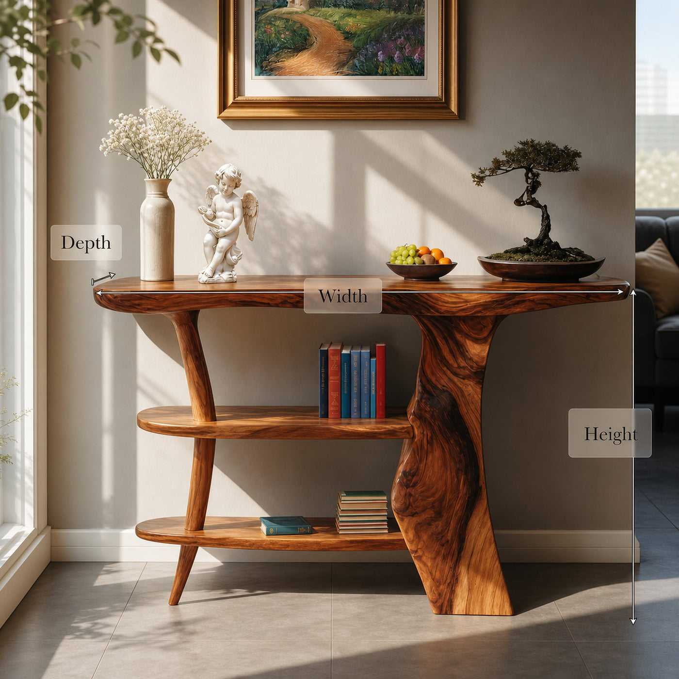 Farmhouse Solid Wood Entryway Console For Bedroom Design - product view 7