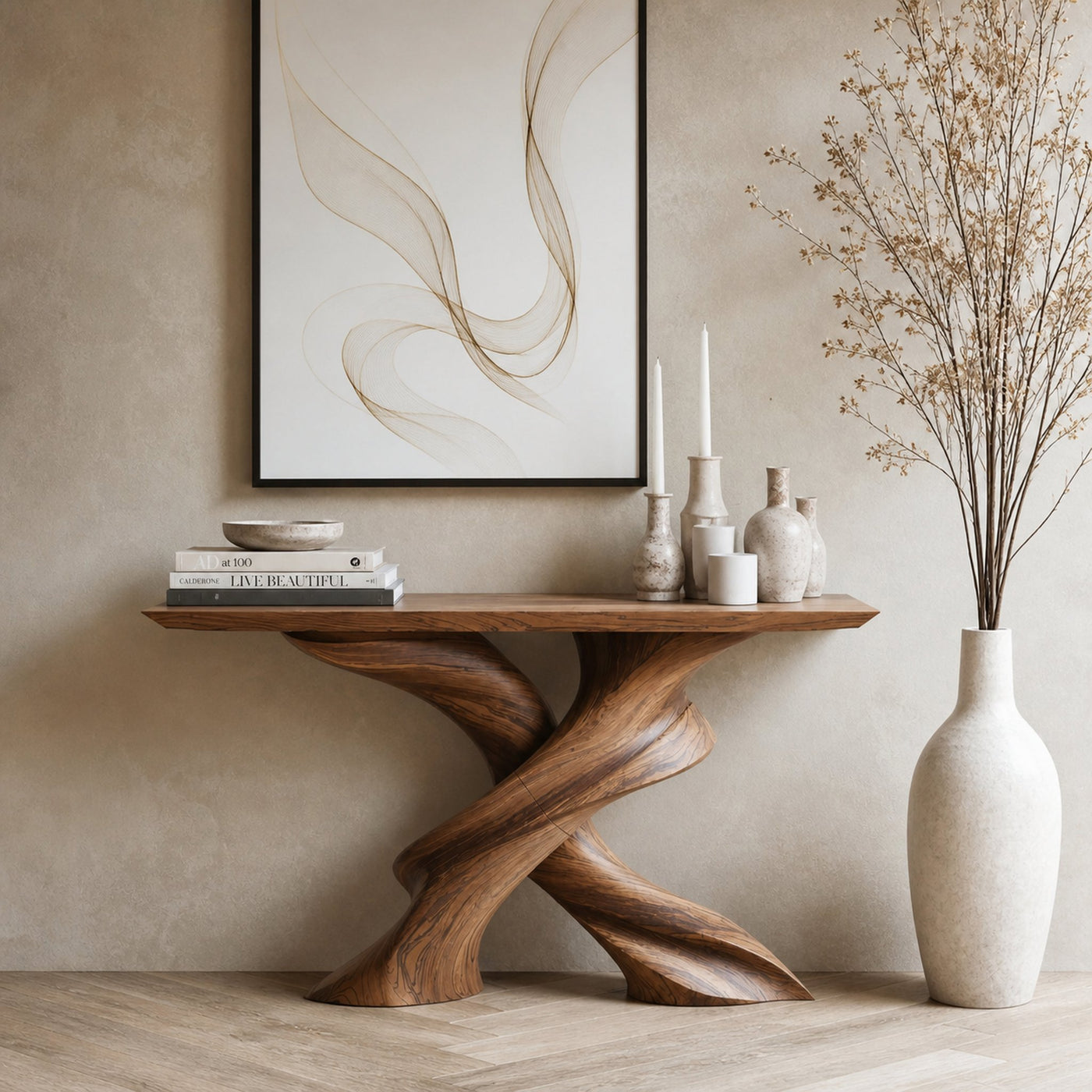 Farmhouse Style Console Table Entryway Decor