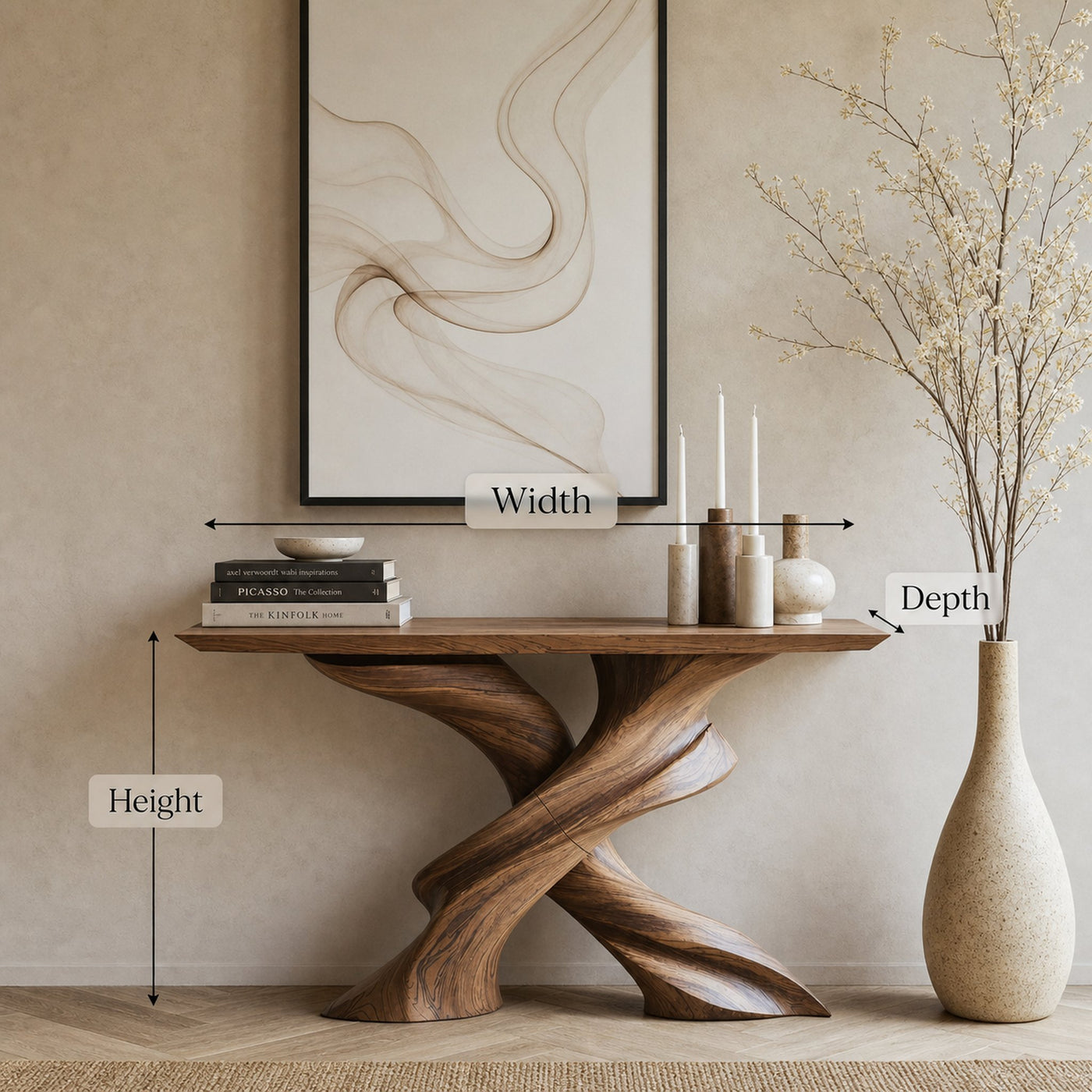 Farmhouse Style Console Table Entryway Decor - product view 6
