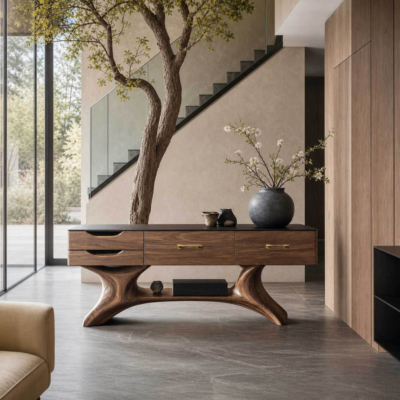 Farmhouse Wooden Console Table For Bedroom Rustic Furniture Decor