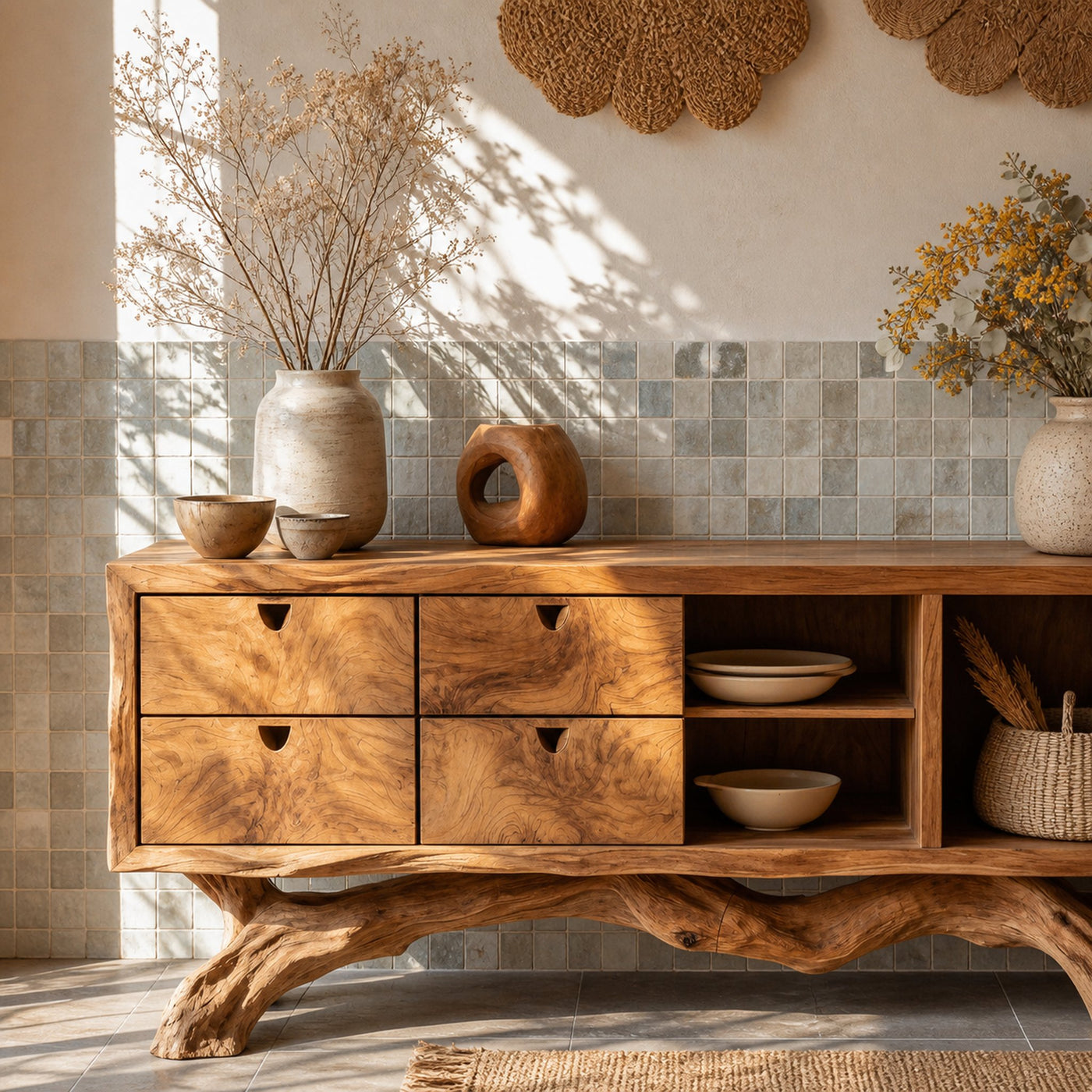 Farmhouse Wooden Console Table For Vintage Living Room - product view 3