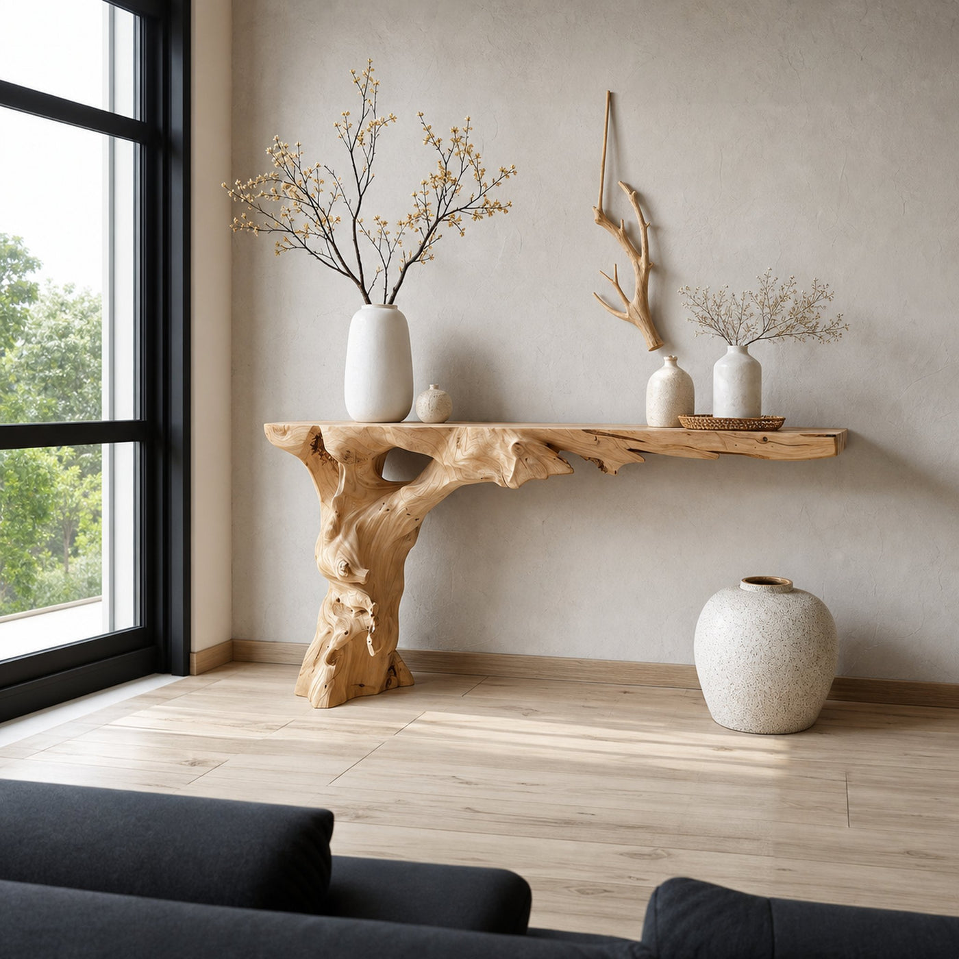 Farmhouse entry way console table narrow entryway - product view 2
