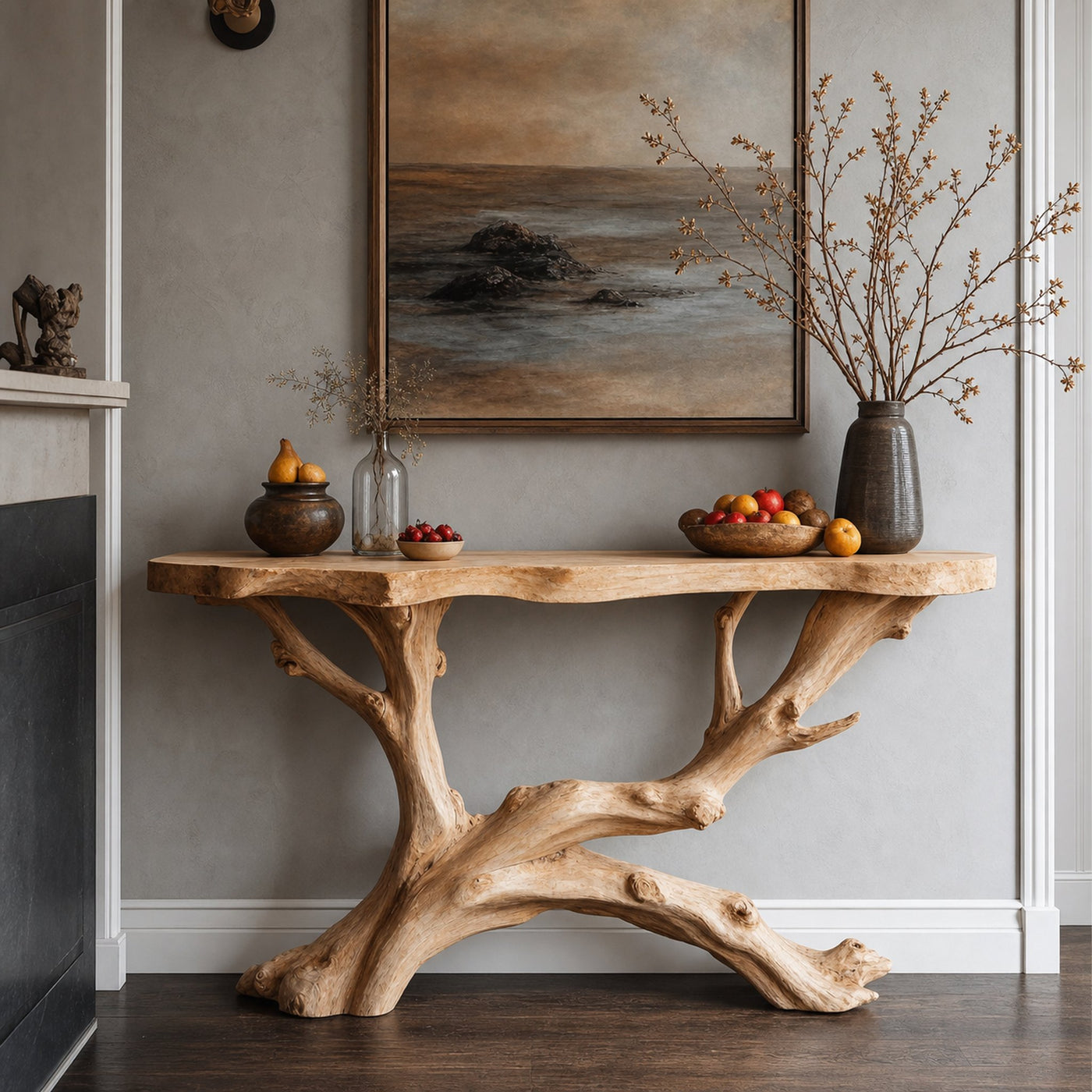 Floating Edge Entryway Table Farmhouse Decor