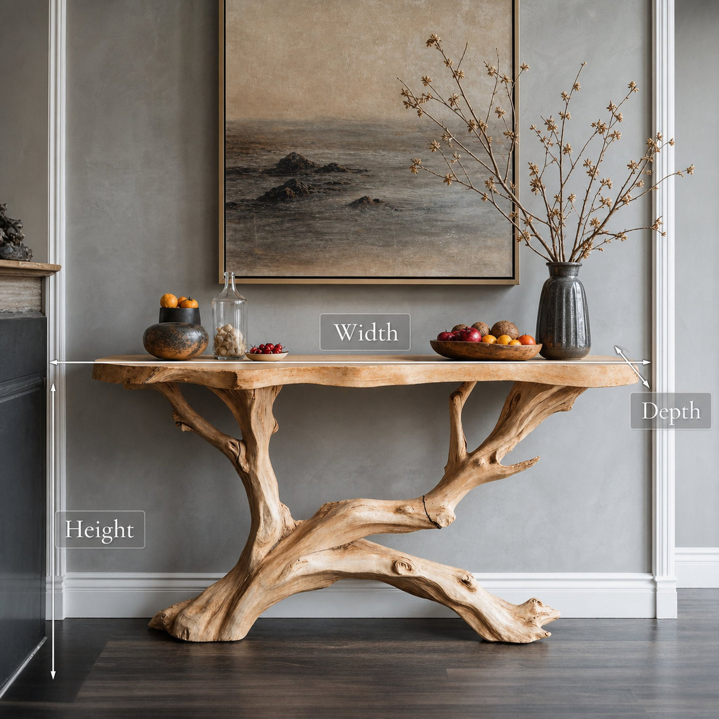 Floating Edge Entryway Table Farmhouse Decor - product view 4