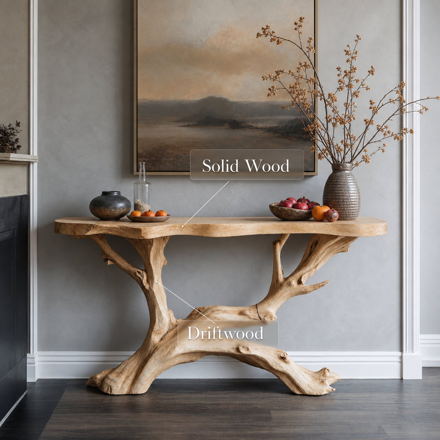 Floating Edge Entryway Table Farmhouse Decor - product view 5