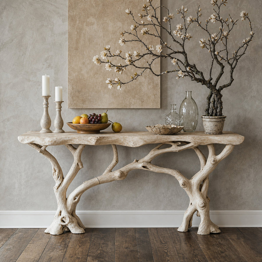 Floating Edge Side Table Handcraft Wooden