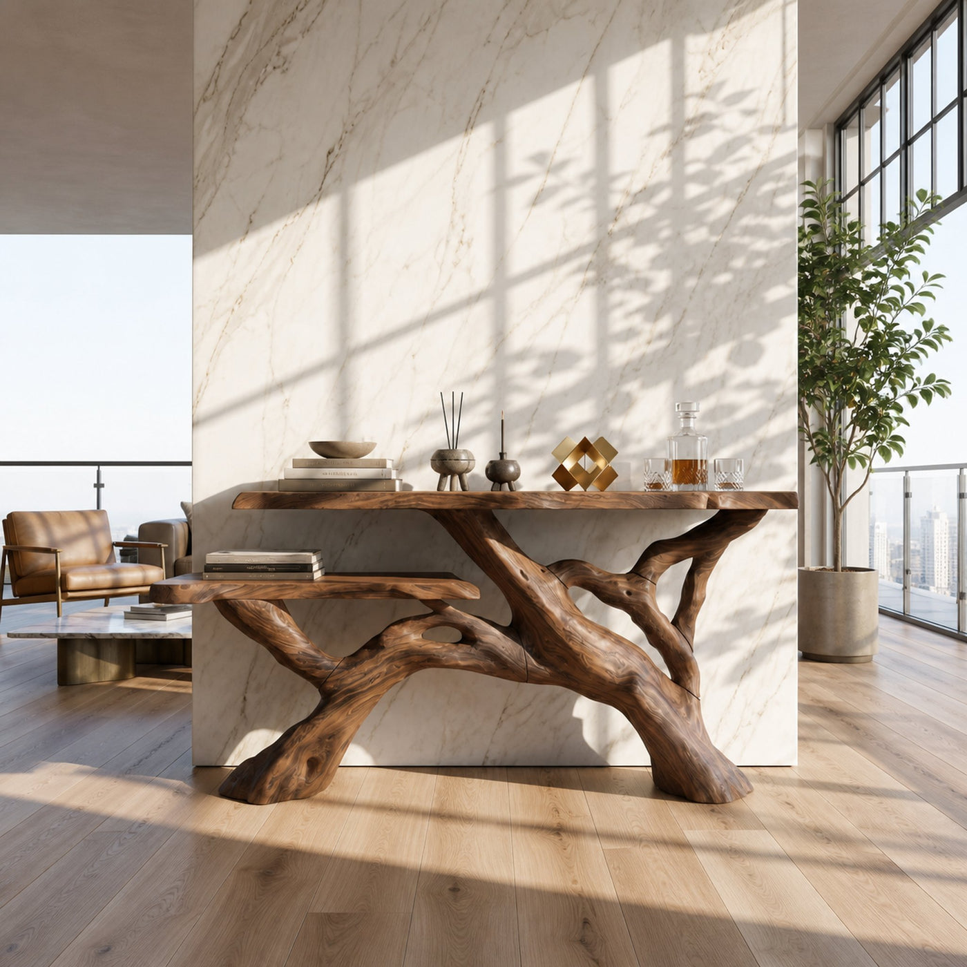 Garden Natural Wood Entryway Bench Table For Room Styling - product view 7