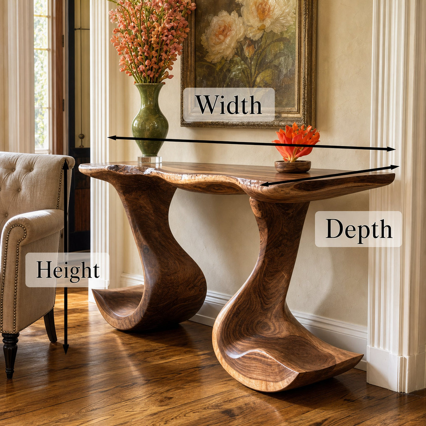 Handcraft Rustic Console Table - product view 6