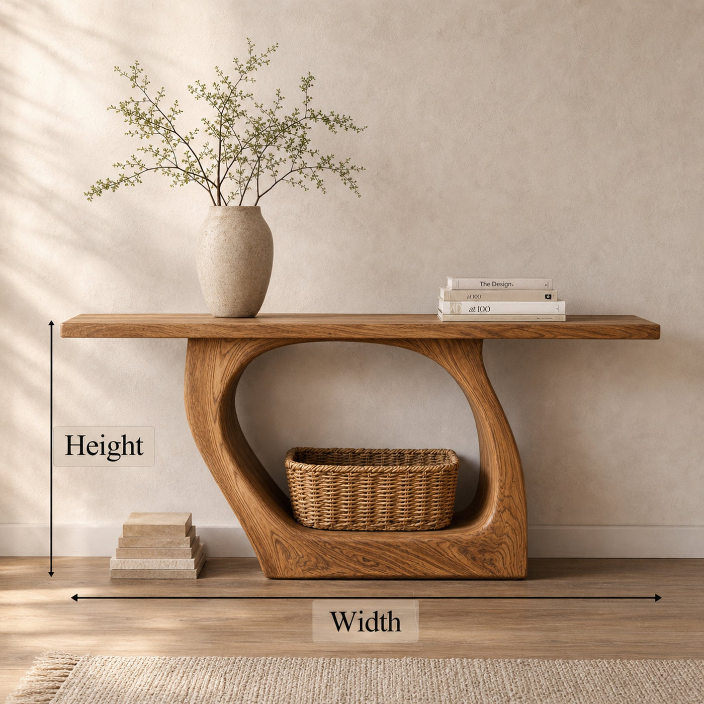 Handcrafted Console Table Sculptural Design For Living Room - product view 4