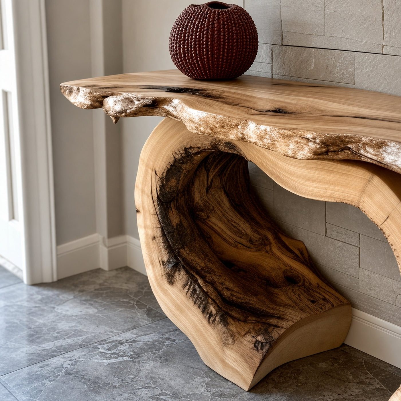 Handcrafted Live Edge Console Table - product view 2