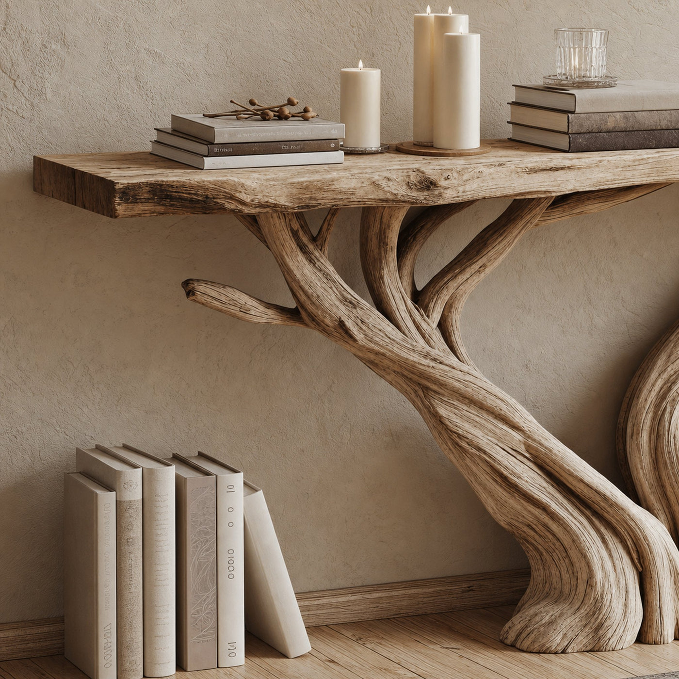Handcrafted Live Edge Console Table For Rustic Home Decor - product view 3