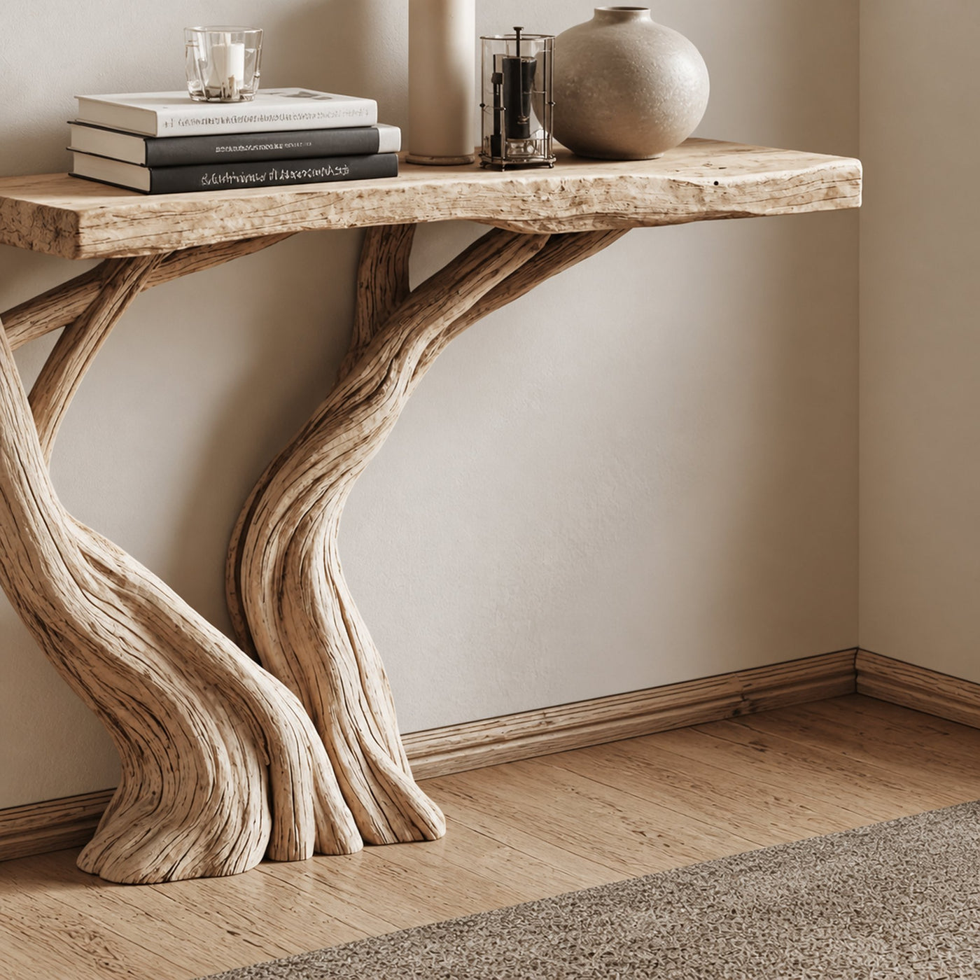 Handcrafted Live Edge Console Table For Rustic Home Decor - product view 4