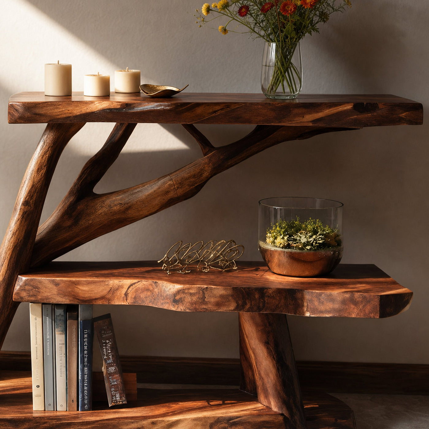 Handcrafted Live Edge Entryway Table For Bedroom Country Home Decoration - product view 4