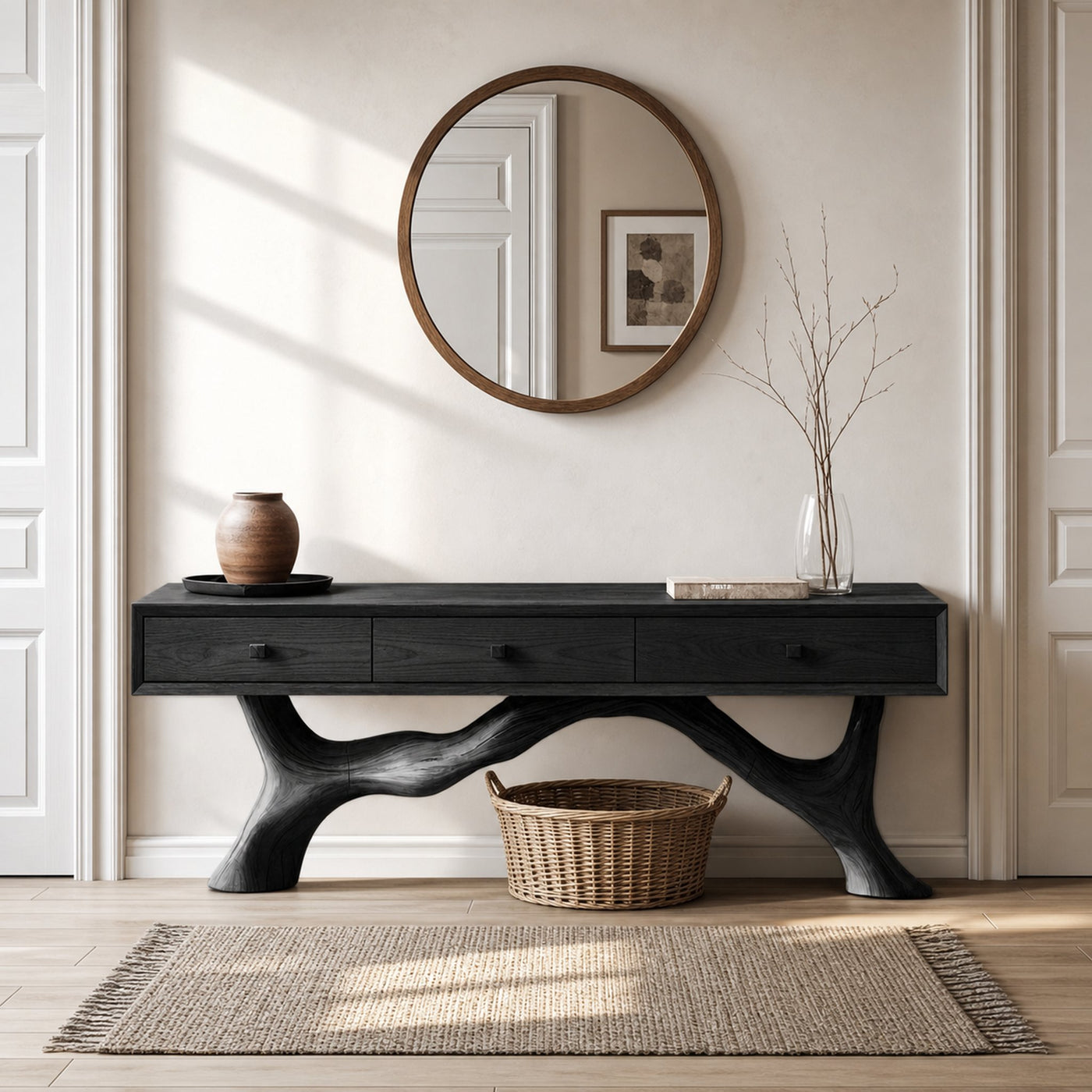 Handcrafted Live Edge Entryway Table For Entryway Rustic Style - product view 4