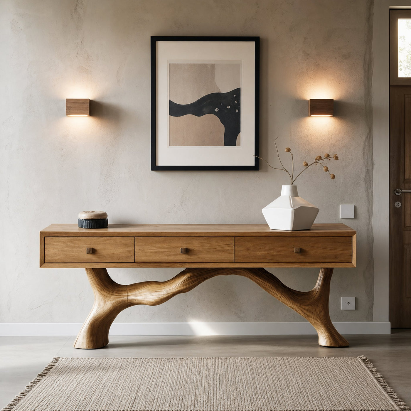 Handcrafted Live Edge Entryway Table For Entryway Rustic Style - product view 5