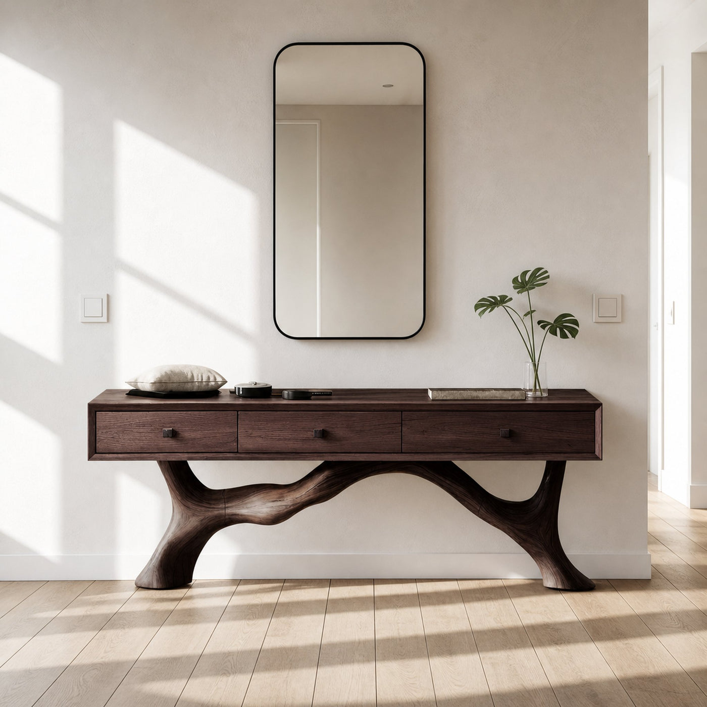 Handcrafted Live Edge Entryway Table For Entryway Rustic Style - product view 7