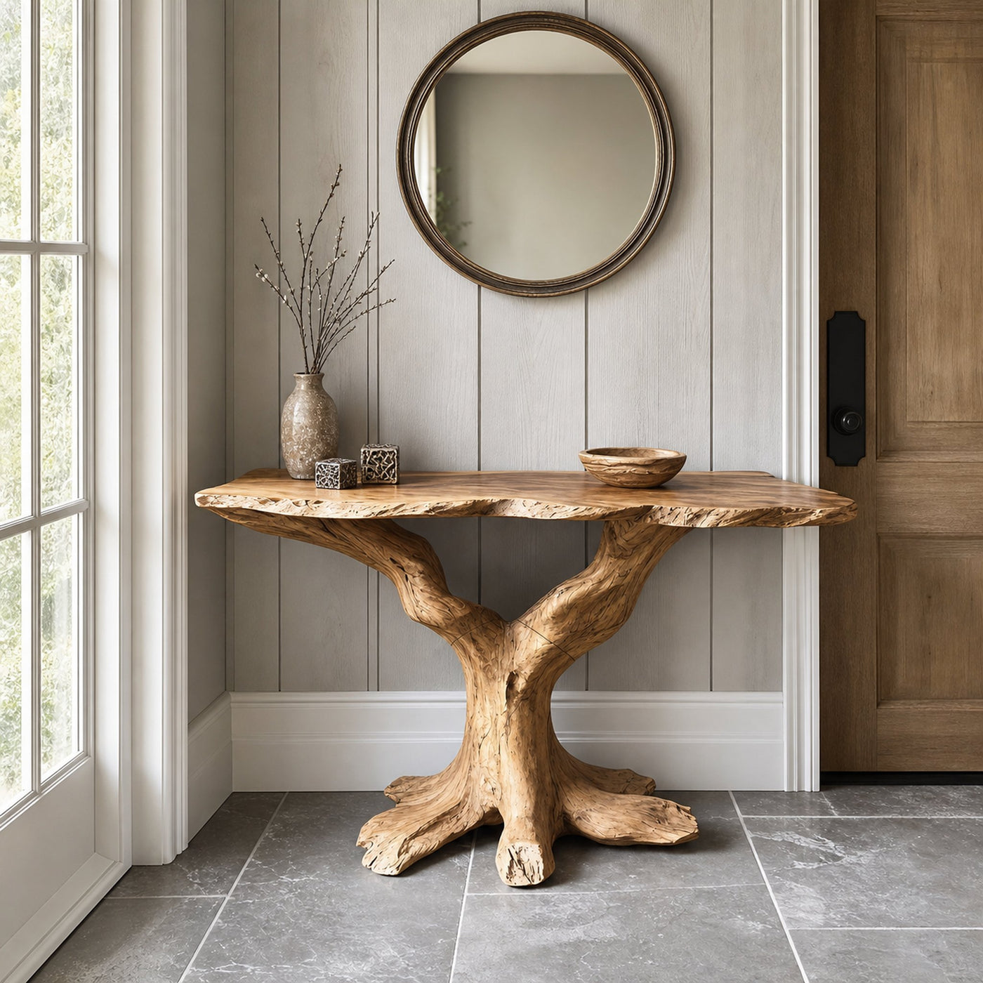 Handcrafted Live Edge Entryway Table For Furniture Decor And Style