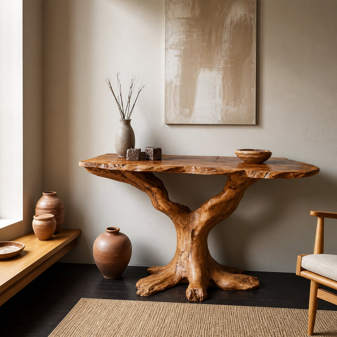 Handcrafted Live Edge Entryway Table For Furniture Decor And Style - product view 6