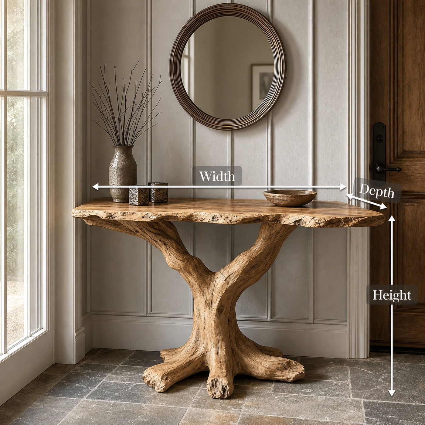 Handcrafted Live Edge Entryway Table For Furniture Decor And Style - product view 8