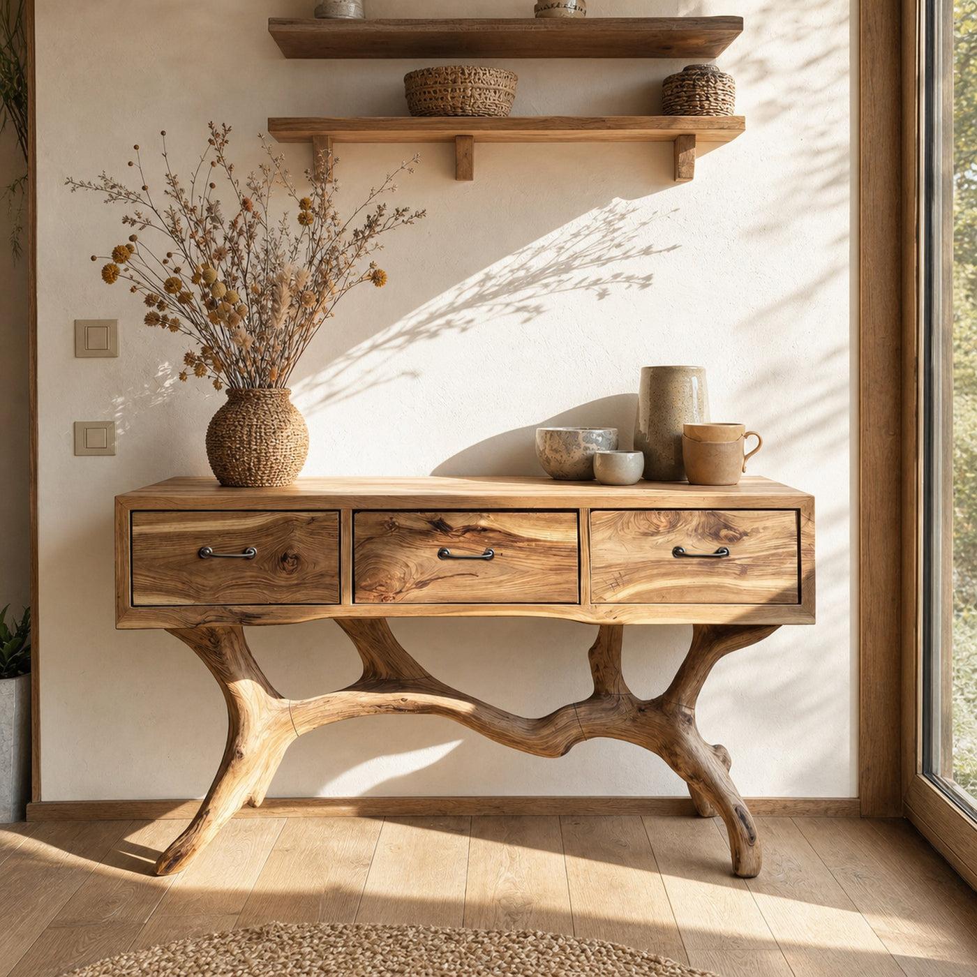 Handcrafted Live Edge Entryway Table For Living Room Modern Farmhouse - product view 2